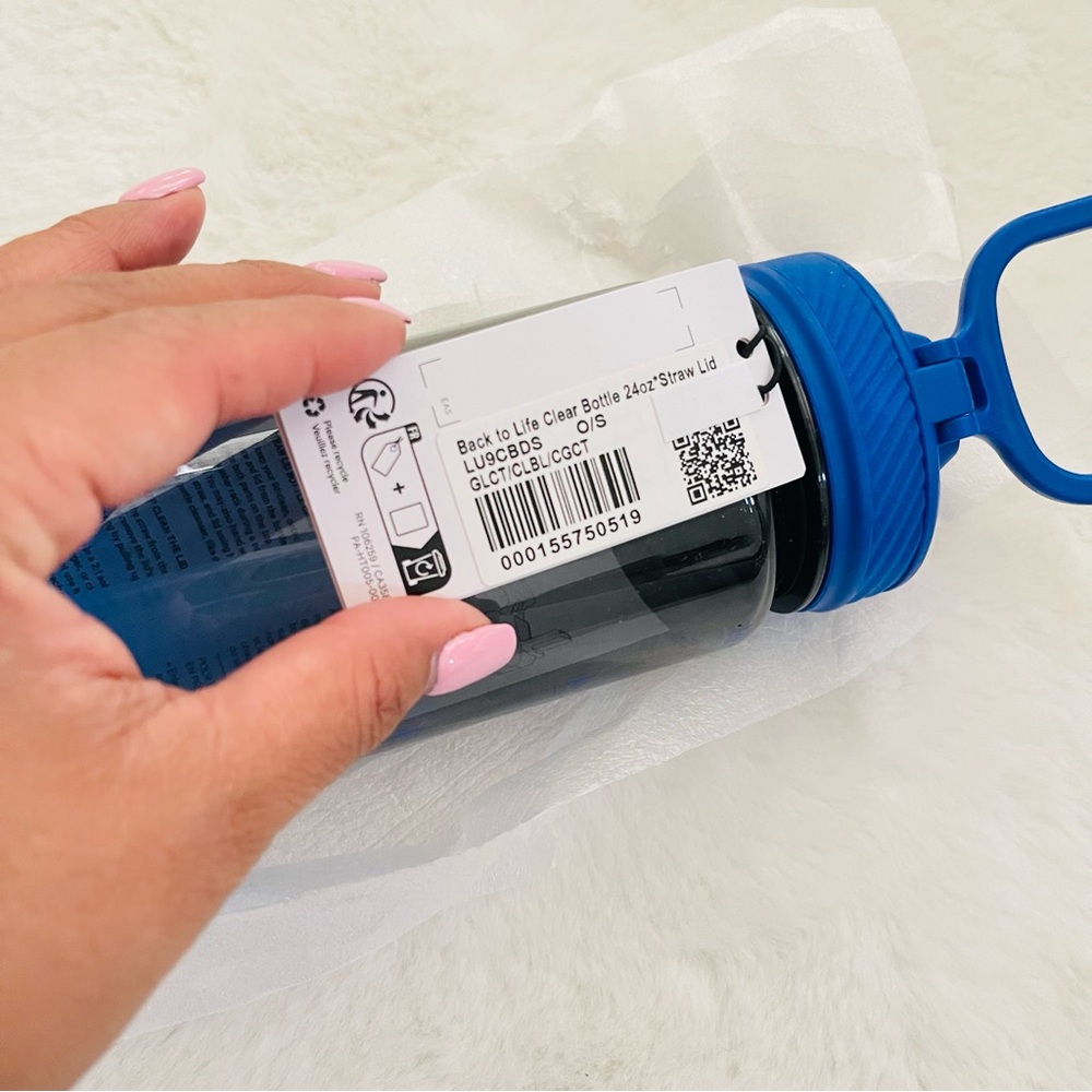 Lululemon Clear Blue Water Bottle 24oz - Picture 3 of 6